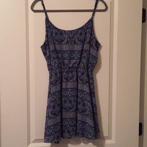 Blue Printed Dress